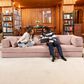 Jaxx Unsofa Stationary Sofa in Peony Pink, , large