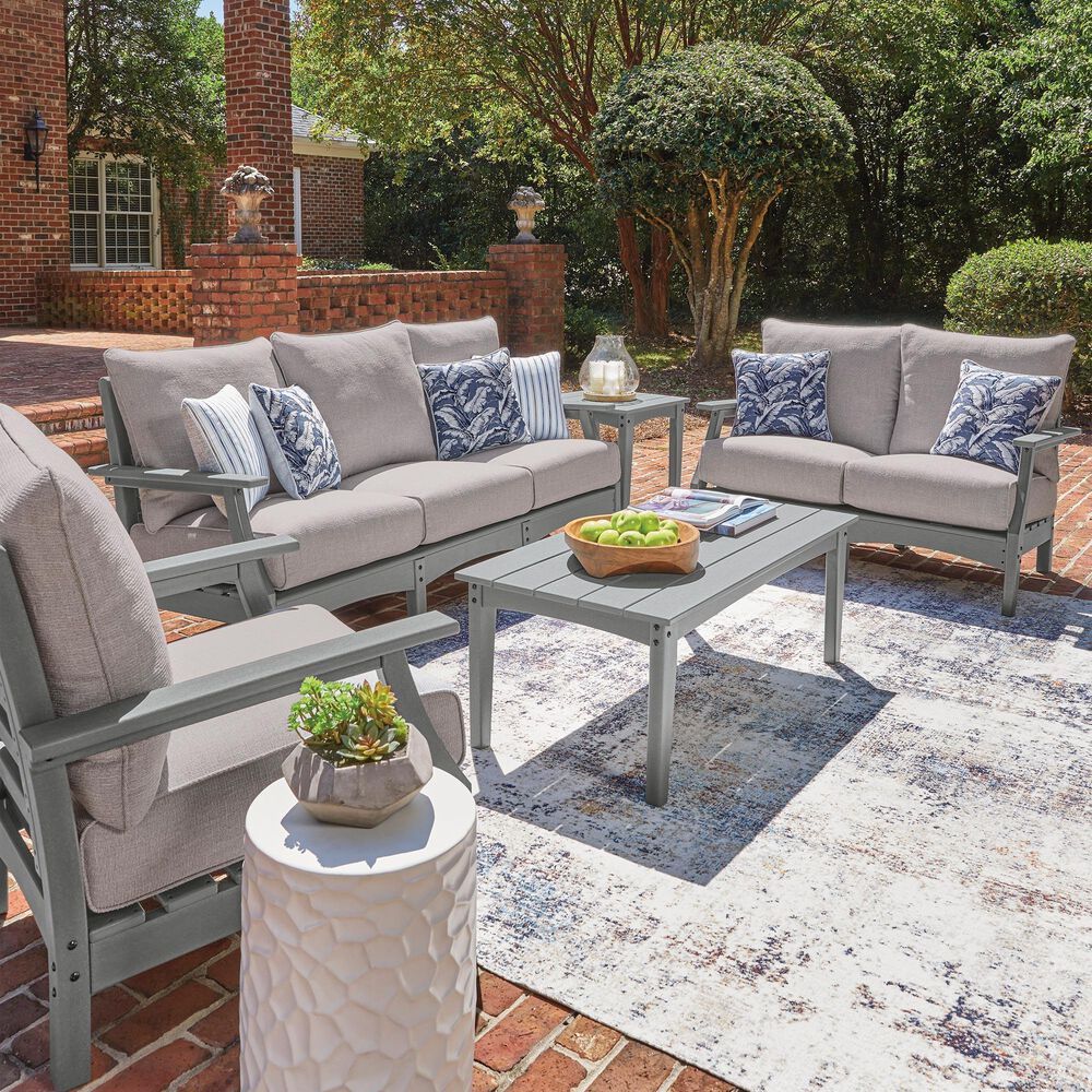 Ashley Cove Beach Outdoor Sofa with Cushion in Gray, , large