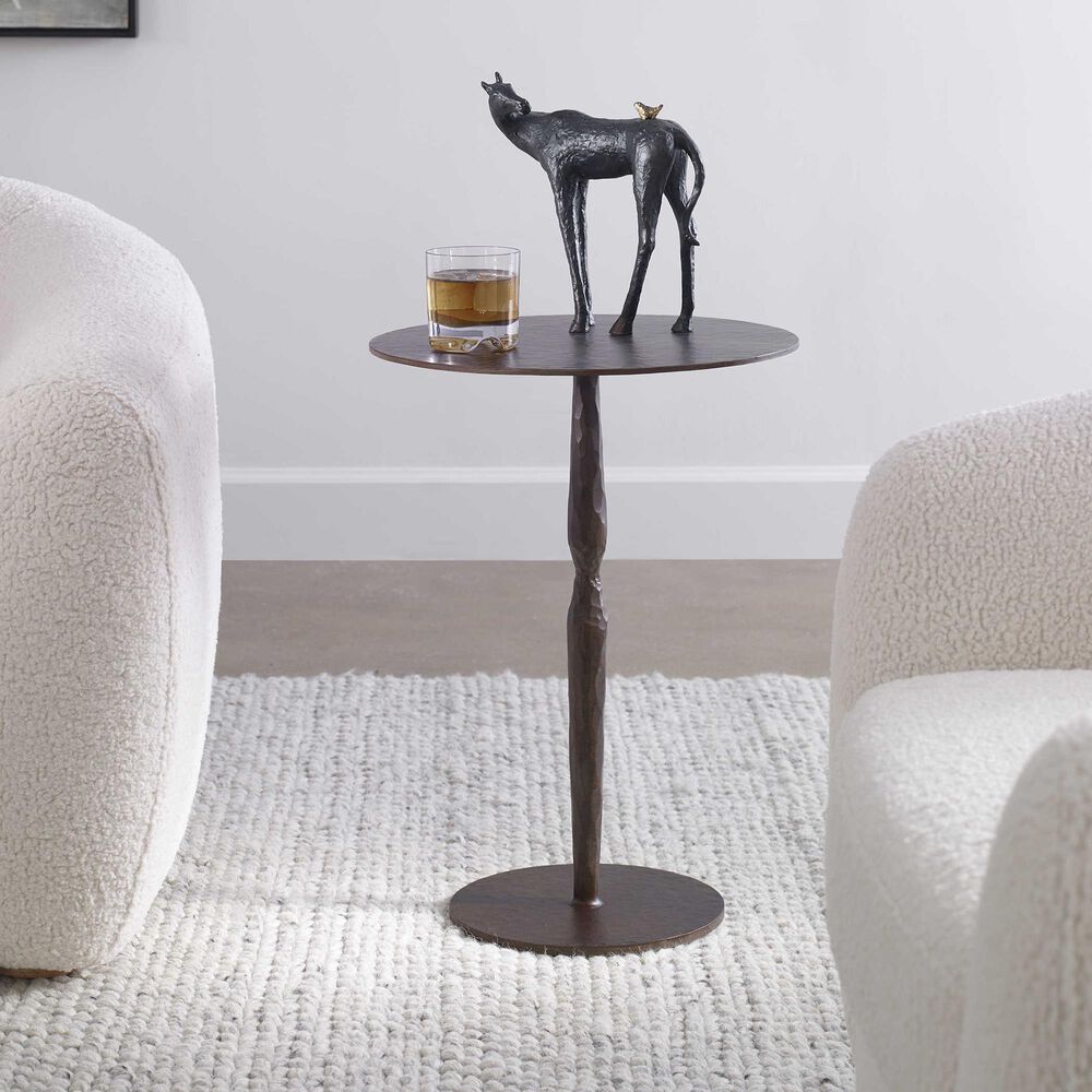 Uttermost Industrial Accent Table in Bronze, , large