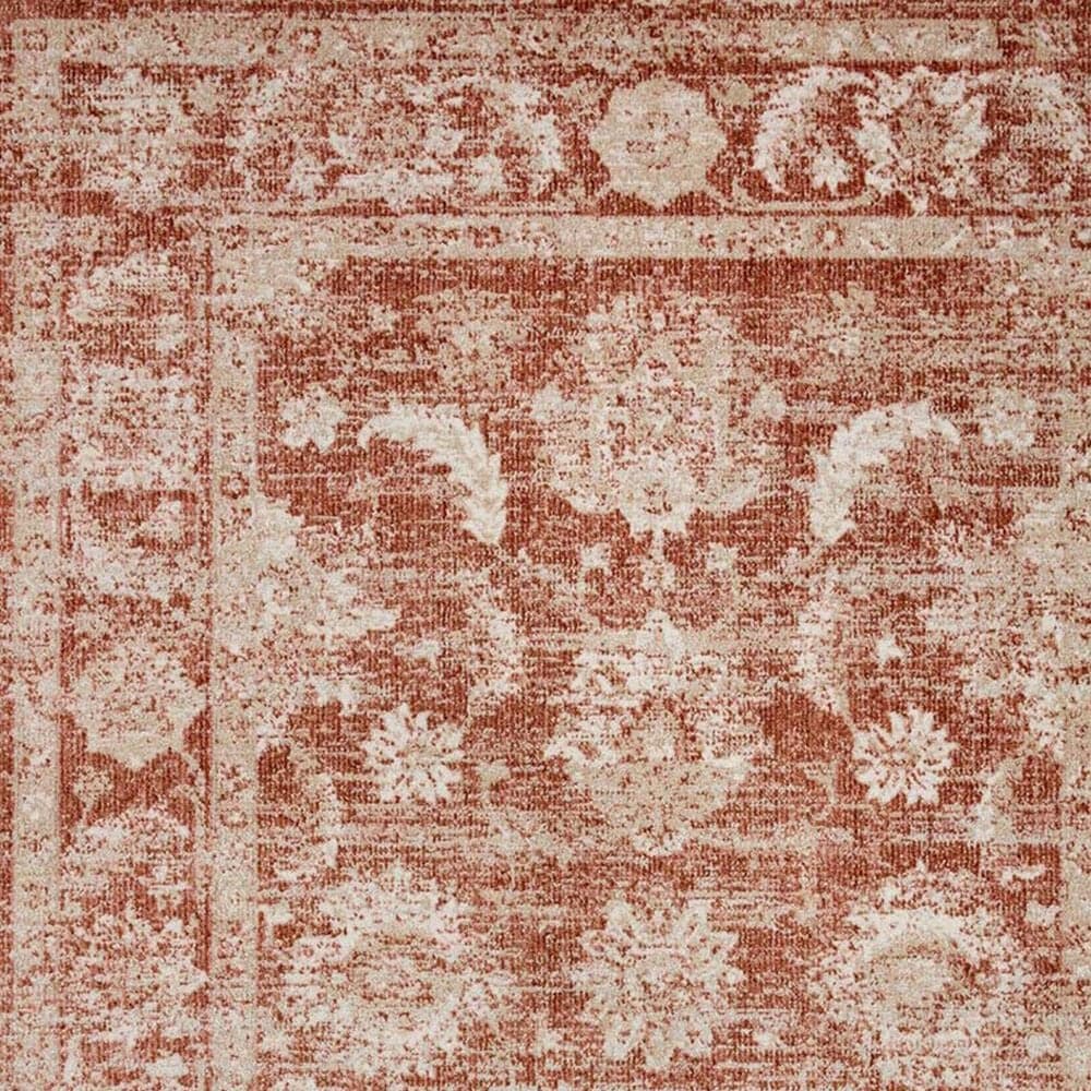 Loloi II Odette 5&#39;3&quot; Round Rust and Ivory Area Rug, , large