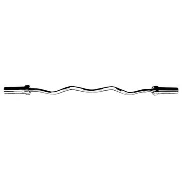 Apollo Athletics, Inc. 47" Olympic Curl Bar with Collars in Chrome, , large