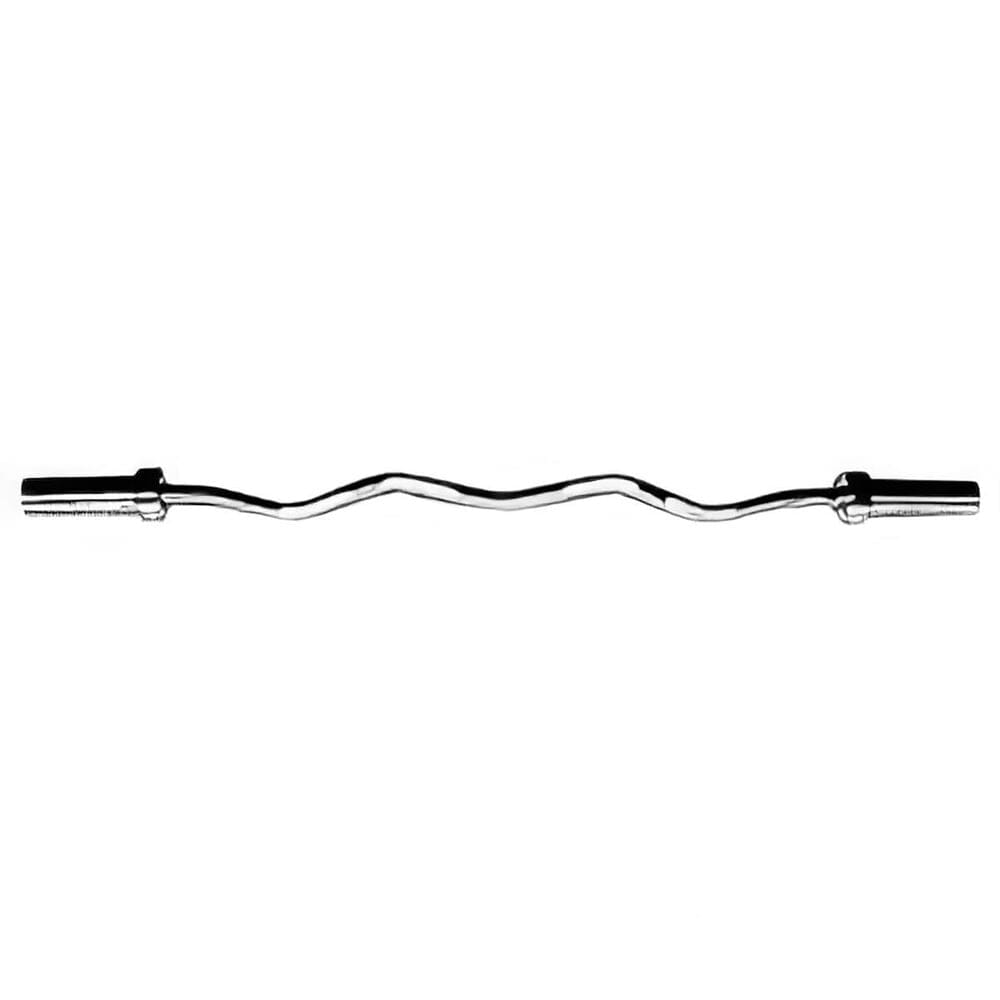 Apollo Athletics, Inc. 47" Olympic Curl Bar with Collars in Chrome, , large