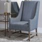 Uttermost Galiot Accent Chair in Blue and White, , large