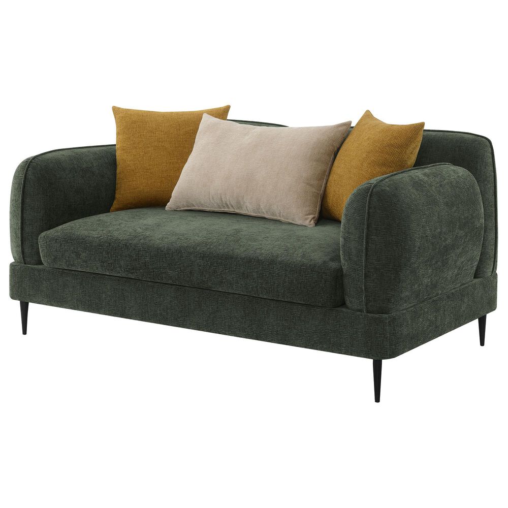 Coaster Jade Stationary Loveseat in Green, , large