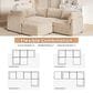 HOMLUX 5-Piece Mod Sectional with Chaise in Beige, , large