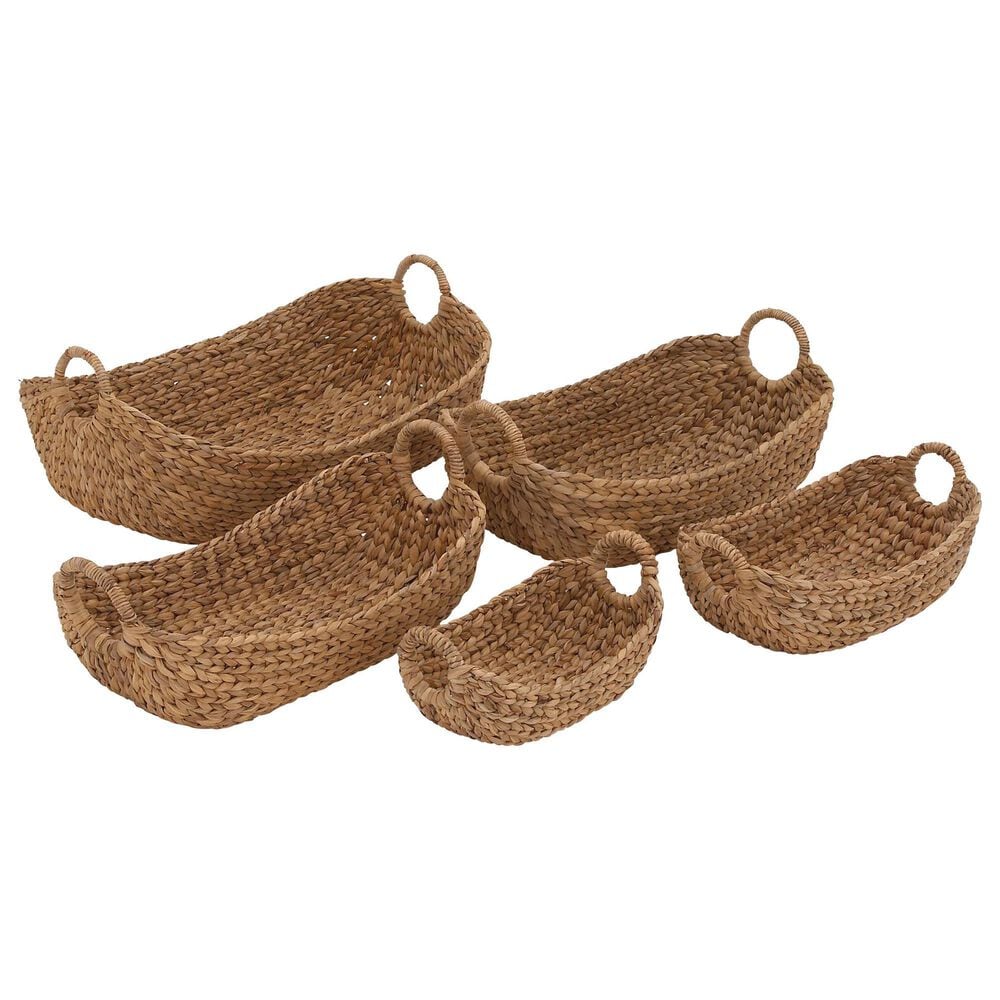 Maple and Jade Assorted Baskets in Brown (Set of 5), , large