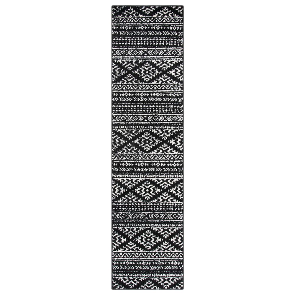 Safavieh Tulum TUL272 2" x 9" Black and Ivory Runner, , large