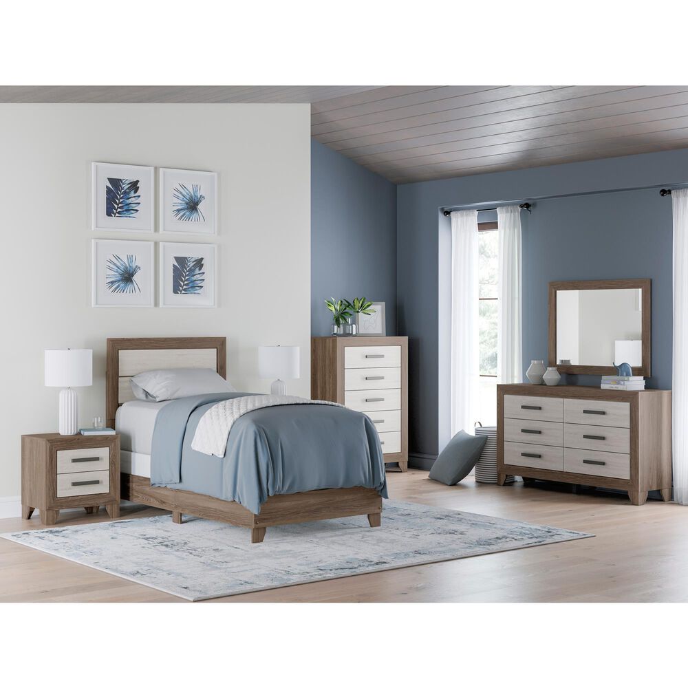 Ashley Sharnari 6-Drawer Dresser Only in Antique White and Gray Brown, , large