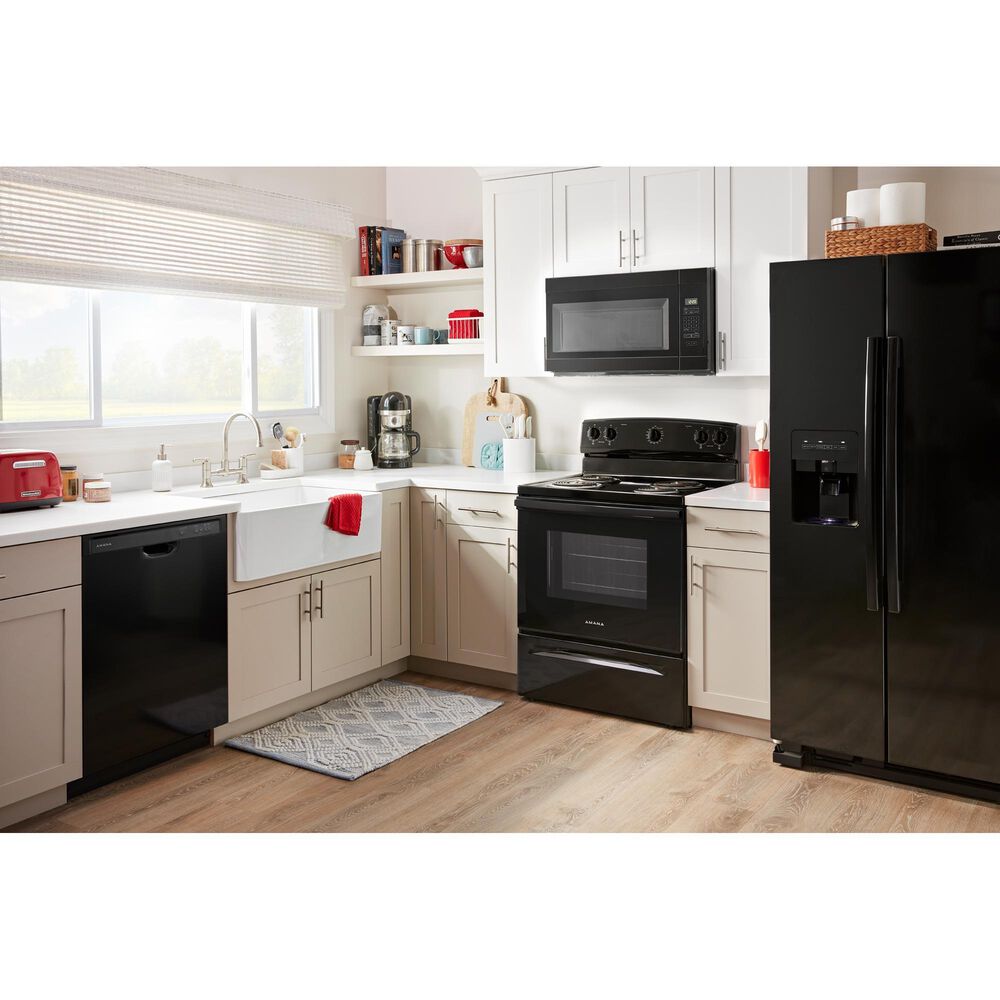 Amana 4.8 Cu. Ft. Electric Range with Knob Controls in Black, , large