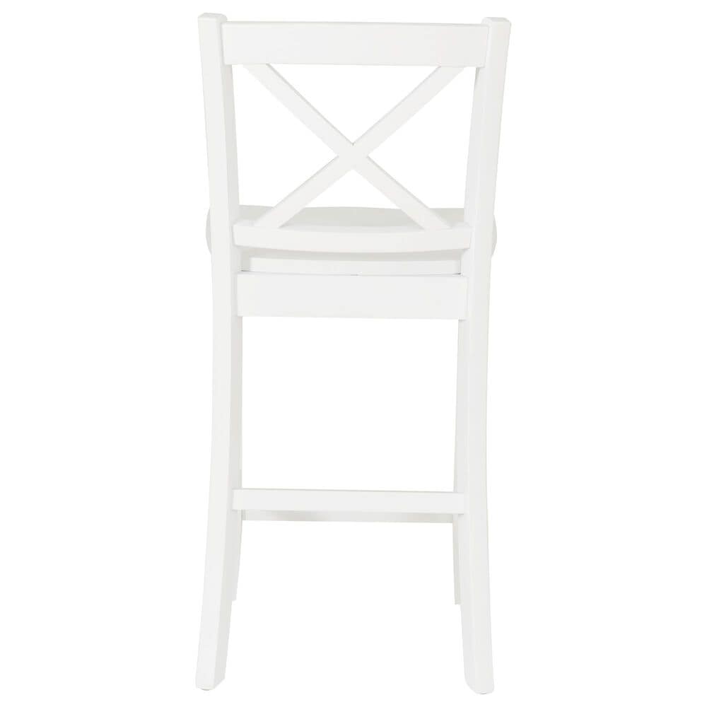 Linon Home Decor Torino X-Back Counter Stool in White, , large