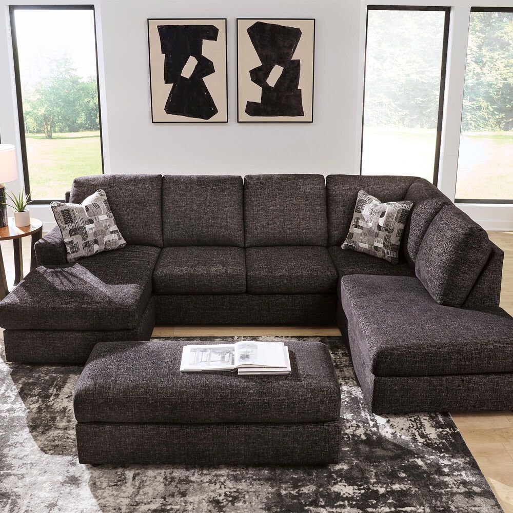 Ashley Lentiz Oversized Accent Ottoman in Onyx, , large