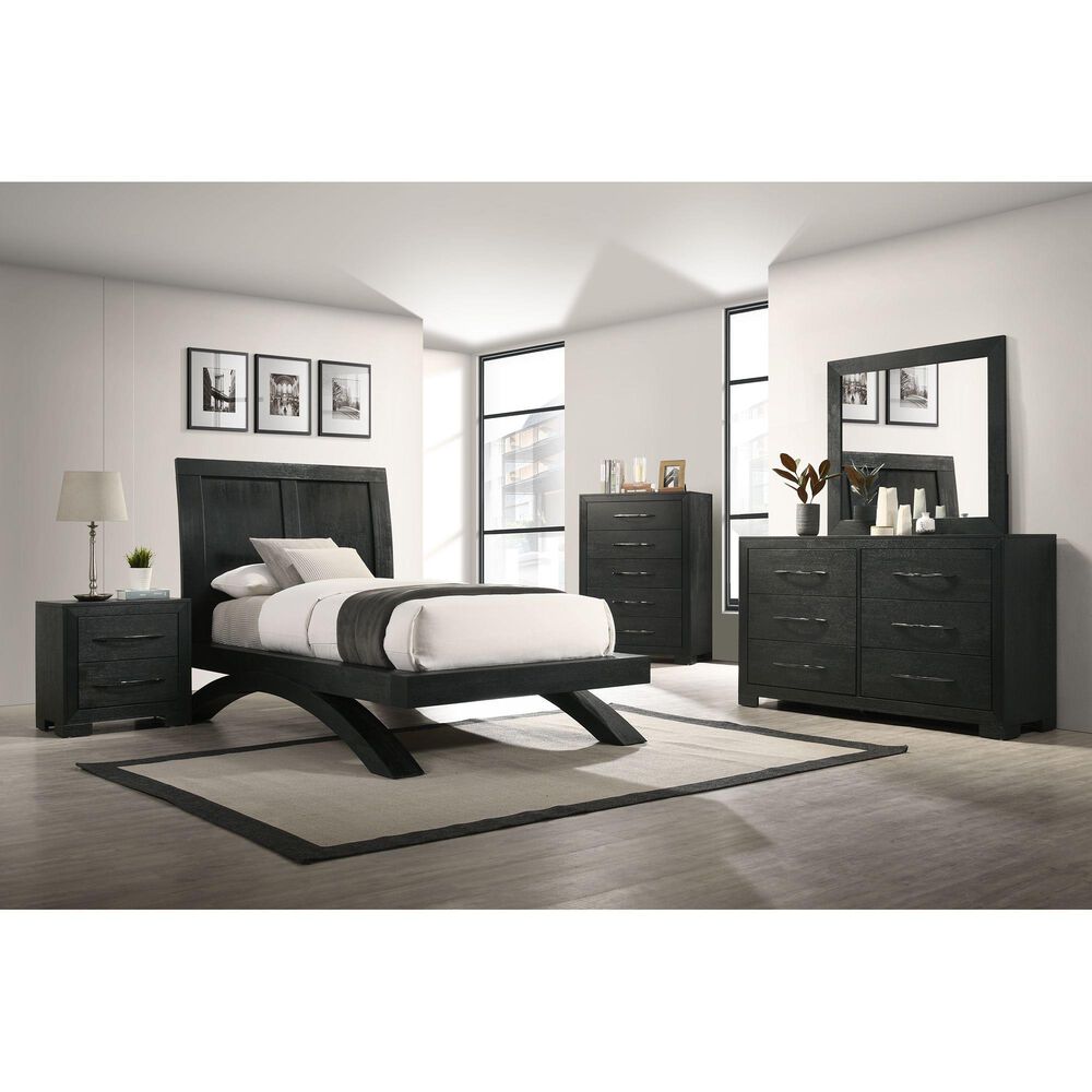 Mayberry Hill Allan Twin Platform Bed in Black, , large