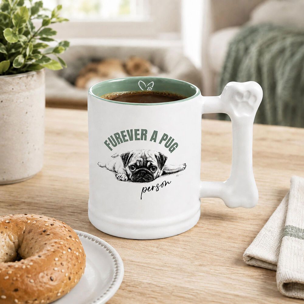 Pavilion 20 Oz Pug Person Mug in White, , large