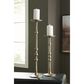 Ashley Larwick 2-Piece Candle Holder Set in Antique Brass, , large