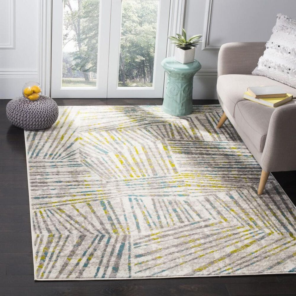 Safavieh Skyler SKY191G 5&#39;1&quot; x 7&#39;6&quot; Gray and Green Area Rug, , large