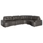 Chateau d"Ax 4-Piece Leather Sectional in Stone, , large