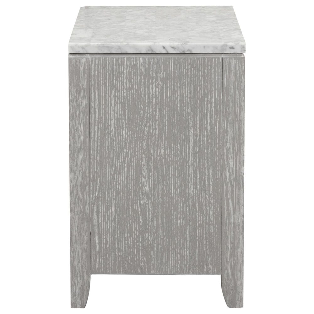 New Heritage Design Fiona 2-Drawer Nightstand in Mist Gray and White, , large