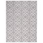 Nourison Joli 5"3" x 7"3" Grey and White Area Rug, , large