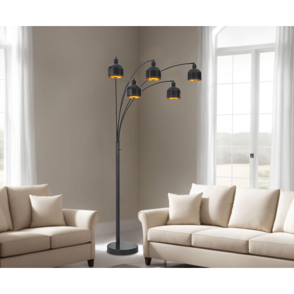 Cal Lighting Ellington 5 Lit arc floor lamp, , large