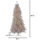 The Gerson Company 7.5" Pre-Lit Tinsel Artificial Christmas Tree in Silver, , large