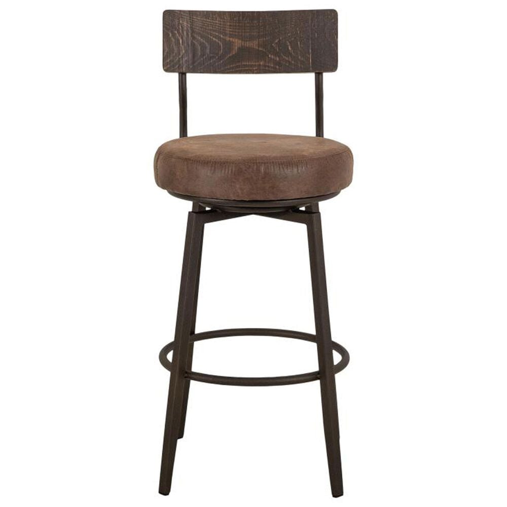 Fallridge Castana 30&quot; Barstool in Brown Faux Leather, , large