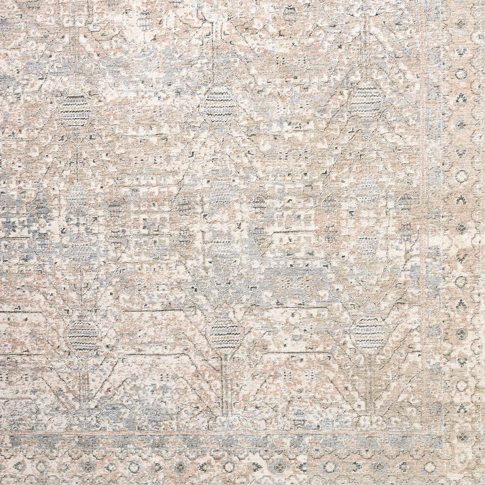 Surya Poetry Cream, Light Slate, Sage, Light Sage, Tan and Slate 5&#39;3&quot; Round Area Rug, , large