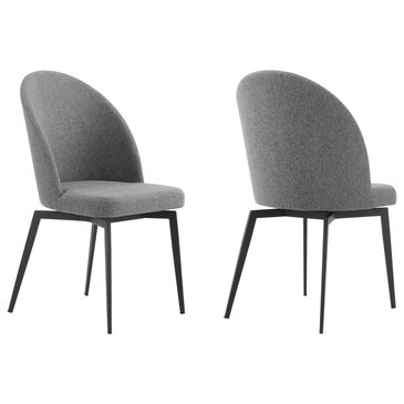 Armen Living Sunny Dining Chair in Gray/Black (Set of 2), , large