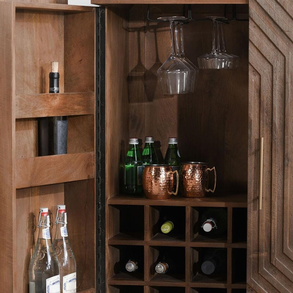 Classic Home Holmes Bar Cabinet in Artisan Brown, , large