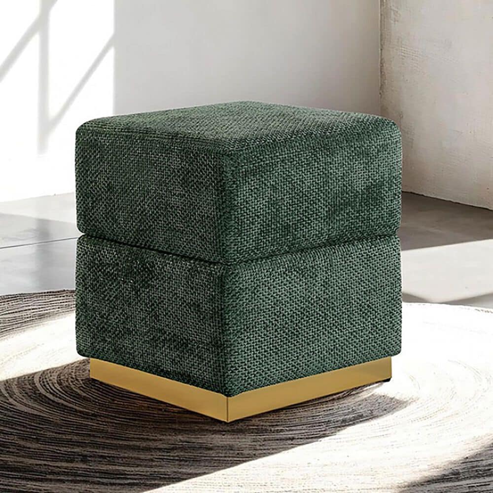 Furniture of America Krysten Storage Ottoman in Green, , large