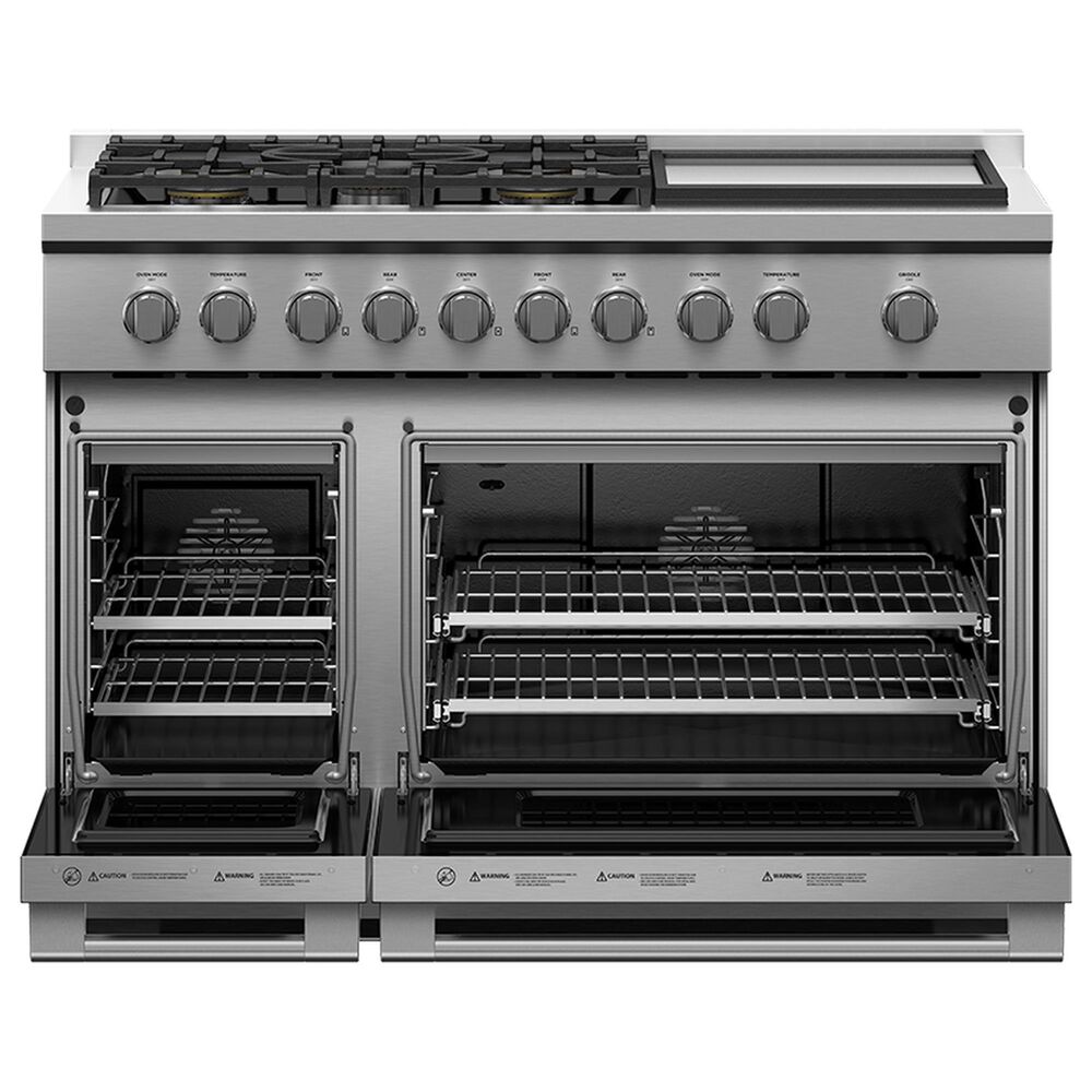 Fisher &amp; Paykel 48&quot; Freestanding Liquid Propan Gas Range with 5 Burners and Griddle in Stainless Steel, , large