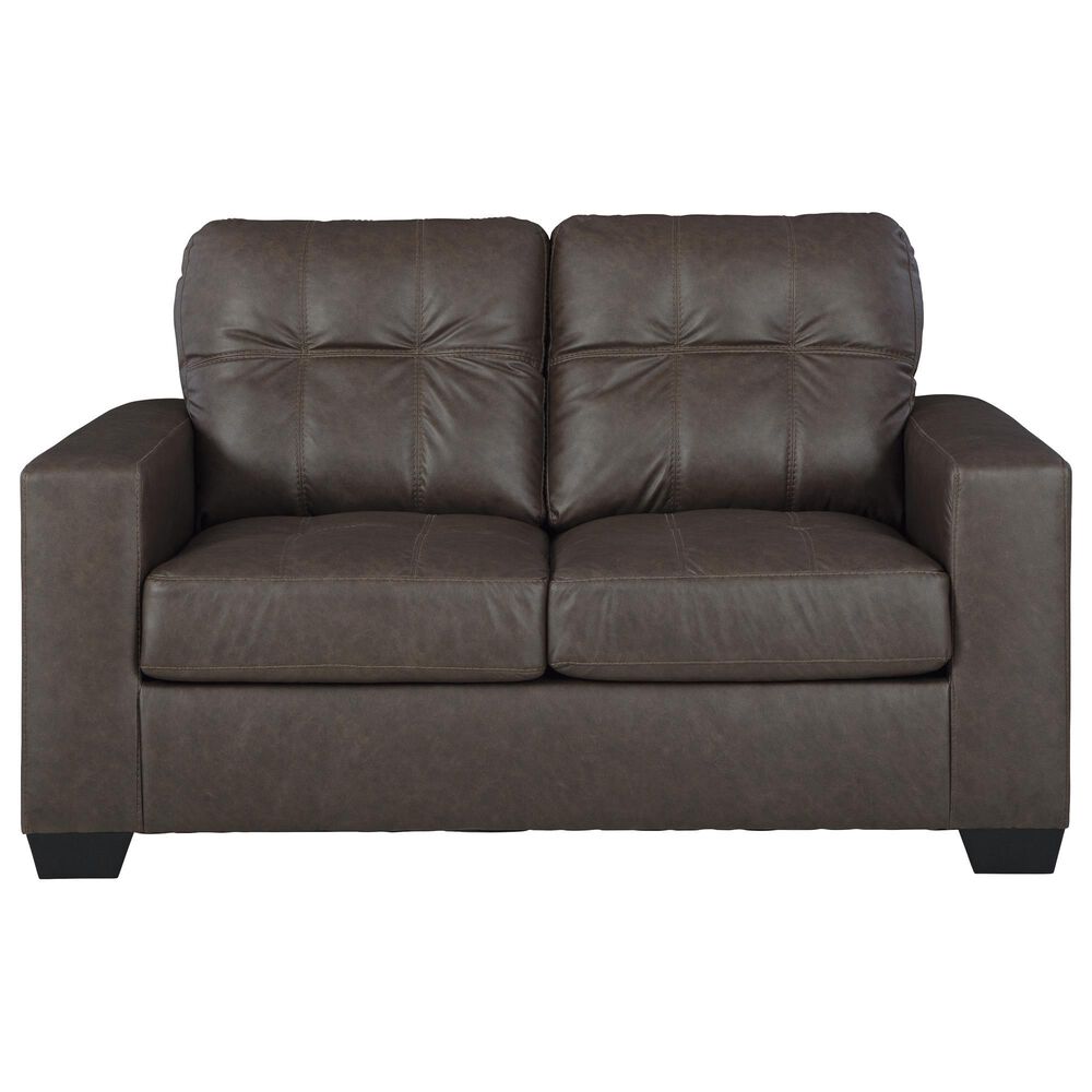 Ashley Barlin Mills Stationary Sofa and Loveseat Set in Umber, , large