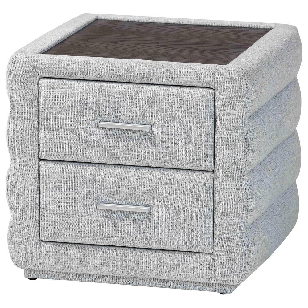 Baxton Studio Cadmus 2-Drawer Nightstand in Light Grey, , large