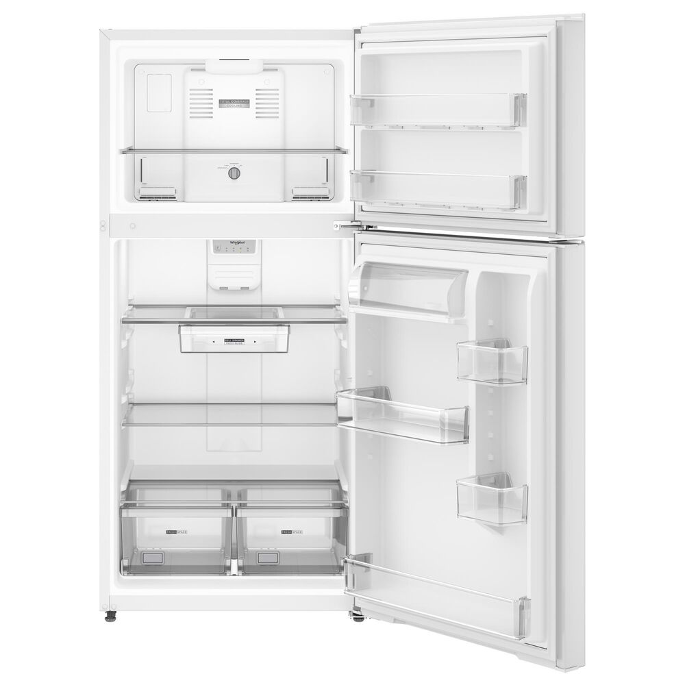 Whirlpool 19.2 Cu. Ft. Wide Top Freezer Refrigerator with Total Coverage Cooling in White, , large