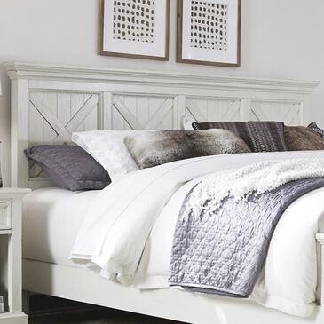 Homestyles Seaside Lodge King Headboard in Hand rubbed white, , large
