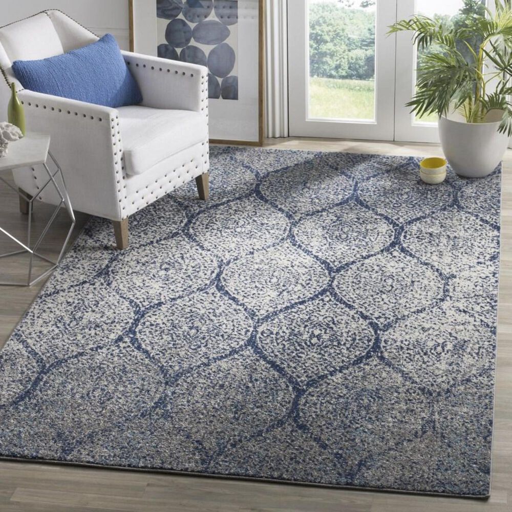 Safavieh Madison MAD604G 10&#39; x 14&#39; Navy and Silver Area Rug, , large