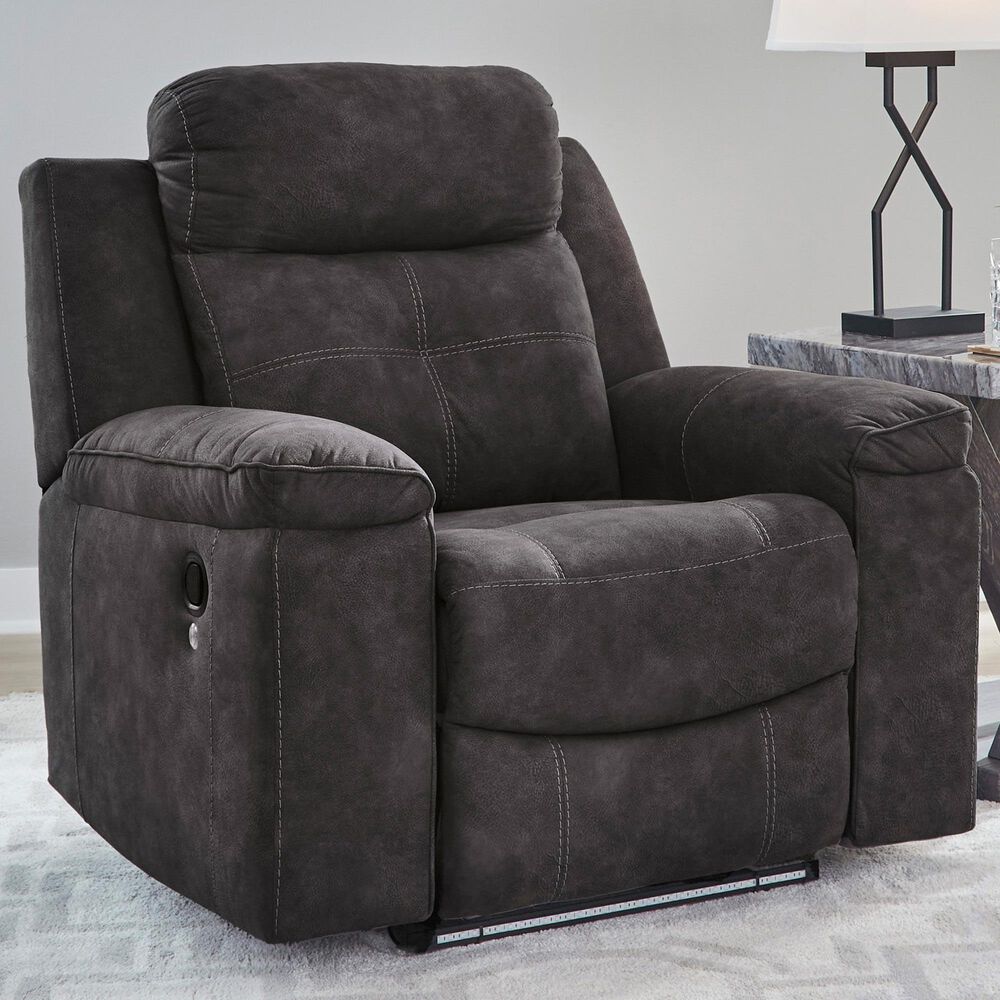 Ashley Brysonview Manual Zero Wall Recliner in Charcoal, , large