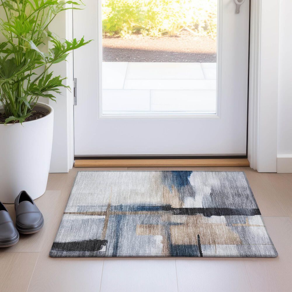 37B Ravenna RN9 1&#39;8&quot; x 2&#39;6&quot; Blue Area Rug, , large