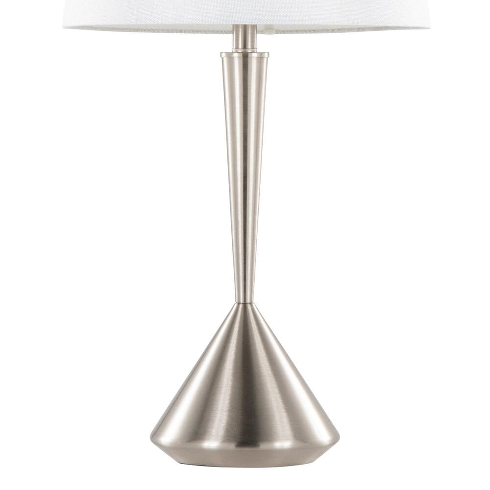LumiSource Diva Metal Table Lamp in Brushed Nickel (Set of 2), , large