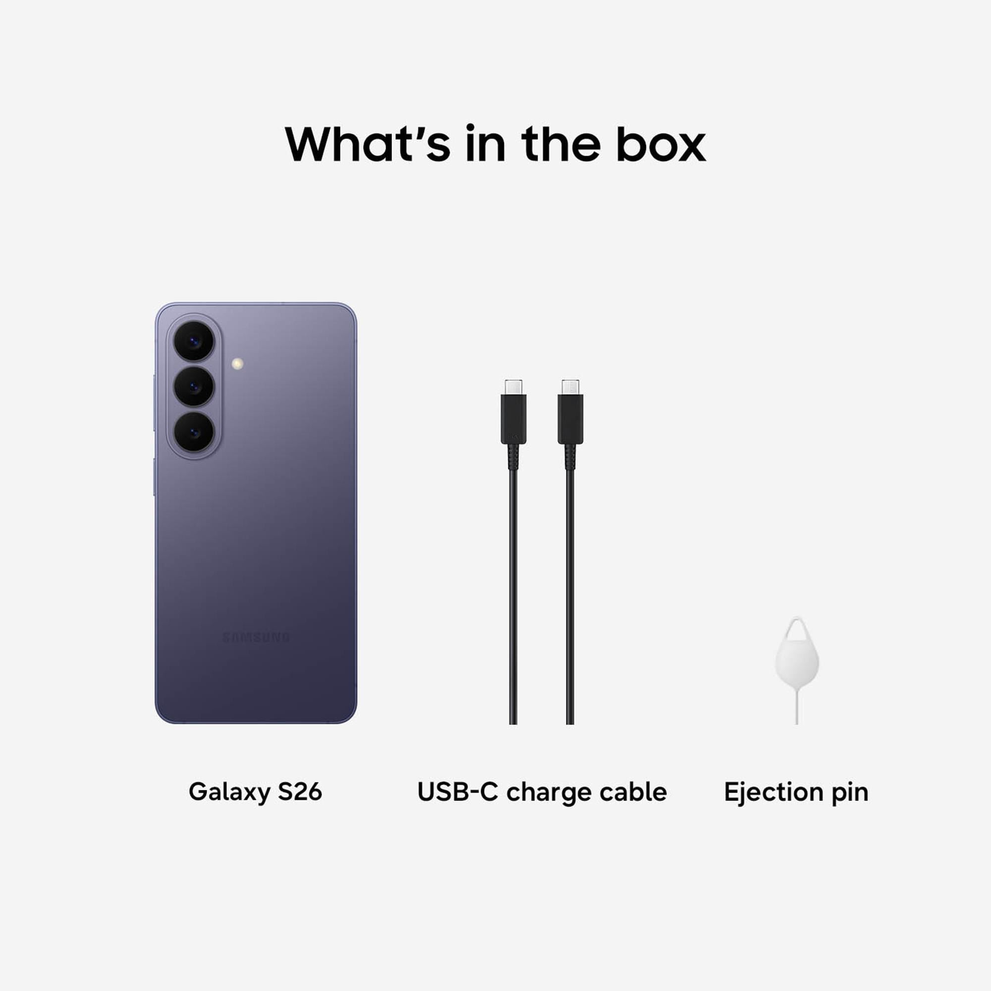 Samsung Galaxy S26 256GB (Unlocked) - Cobalt Violet (Available Now)