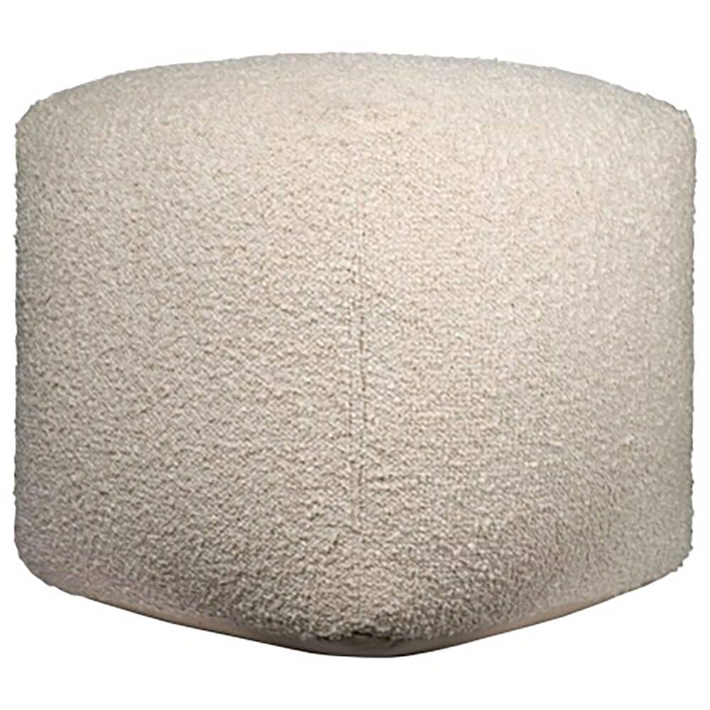 L.R. Home Boucle Ottoman in Beige, , large