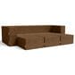 Jaxx Zipline 3-Piece Stationary Convertible Sleeper Sofa in Toffee Velvet, , large