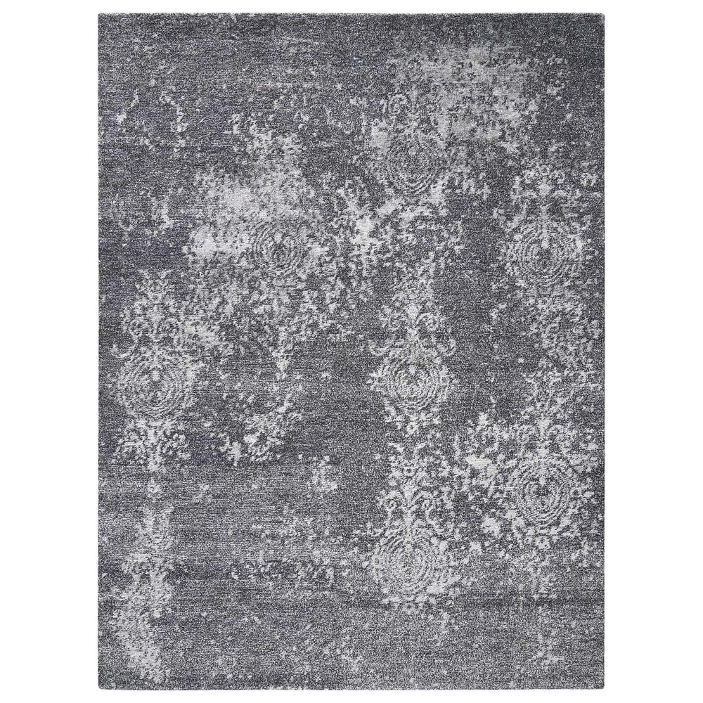 Nourison Silk Shadows 5"6" x 7"5" Graphite Area Rug, , large