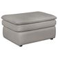 Superb Leather Leather Ottoman in Oslo Grey, , large