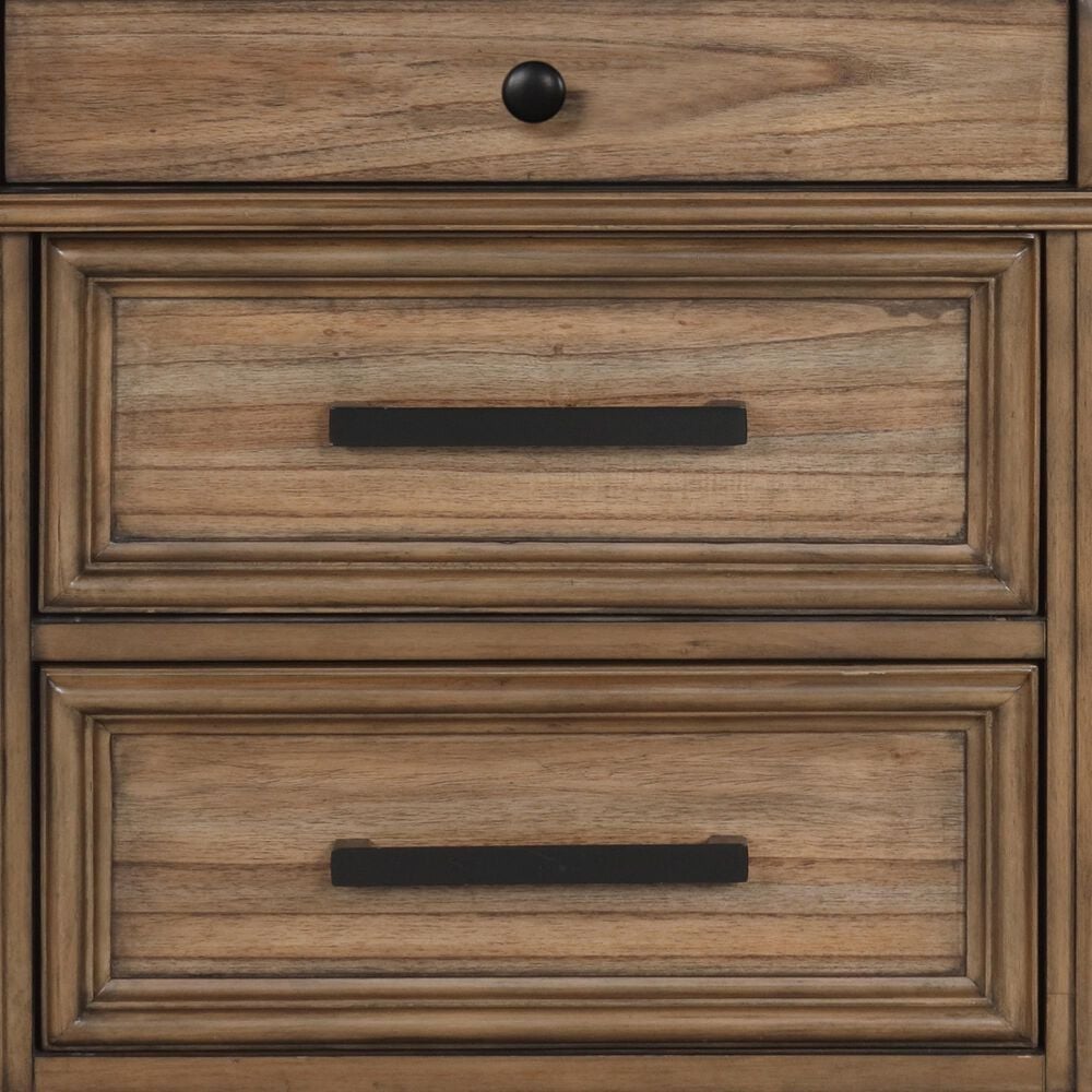 Lifestyle 3 Drawer Nightstand in Brown, , large