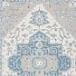 Safavieh Micro-Loop MLP213M 2"3" x 9" Ivory and Blue Runner, , large