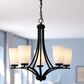 Vaxcel Lighting River Grove 5-Light Chandelier in Matte Black, , large