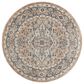 Nourison Quarry QUA05 5"3" Round Beige and Grey Area Rug, , large