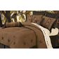 HiEnd Accents Laredo 6 Piece King Bedding Set in Tan, , large