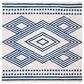 Safavieh Micro-Loop Southwestern 5" Square Ivory and Navy Area Rug, , large