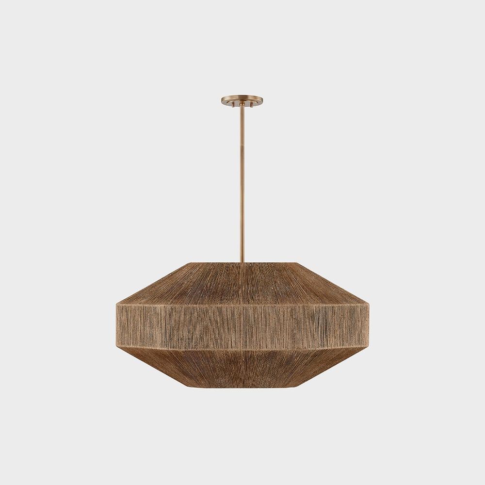 Troy Lighting Laken 36" 4-Light Chandelier in Patina Brass, , large